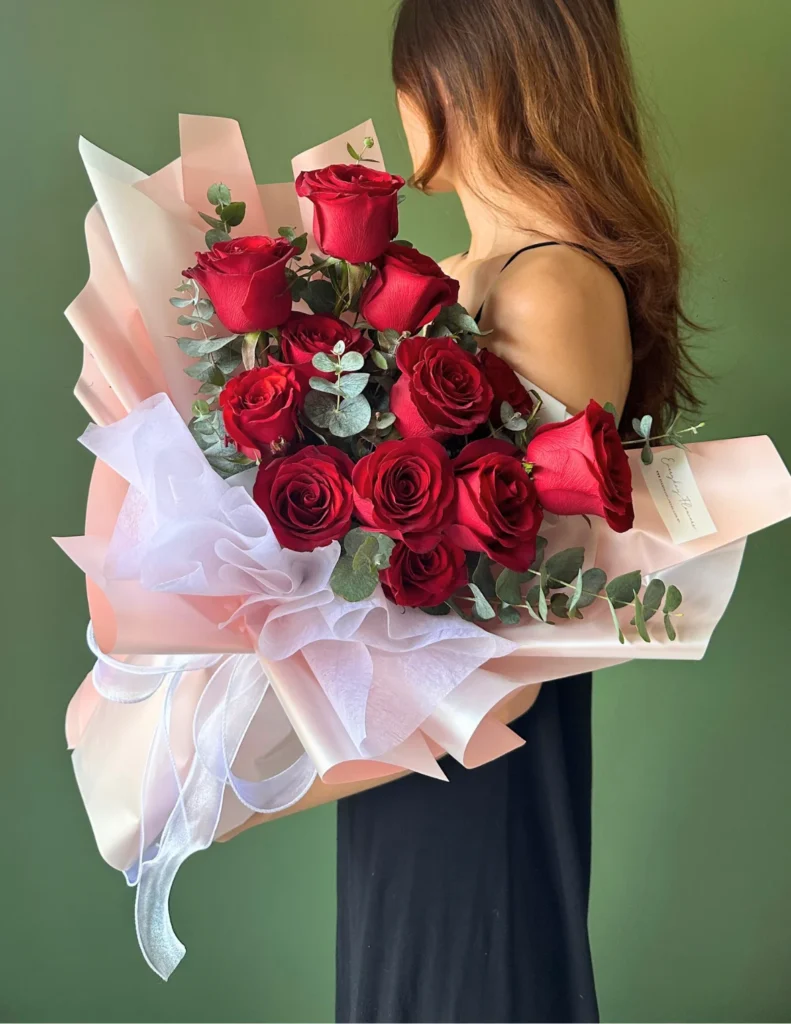 classic red rose bouquet