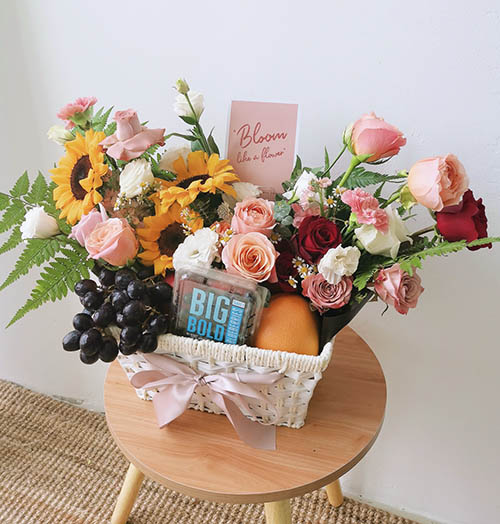 Premium fruit and flower baskets make grand birthday gifts